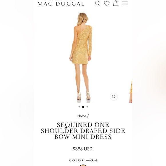 NWT SEQUINED ONE SHOULDER DRAPED SIDE BOW MINI DRESS SIZE 0 - Picture 7 of 8